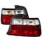 Spec-D Tuning 92-98 Bmw E36 3 Series Tail Lights Red Clear 4 Door LT-E364RPW-APC - alternate 1